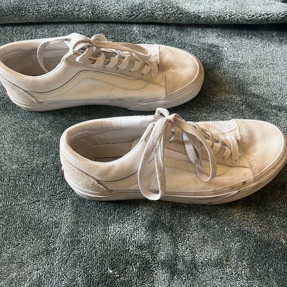 White Old Skool Vans